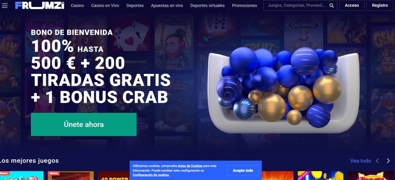 Frumzi Casino 2026: bono, juegos y pagos para España