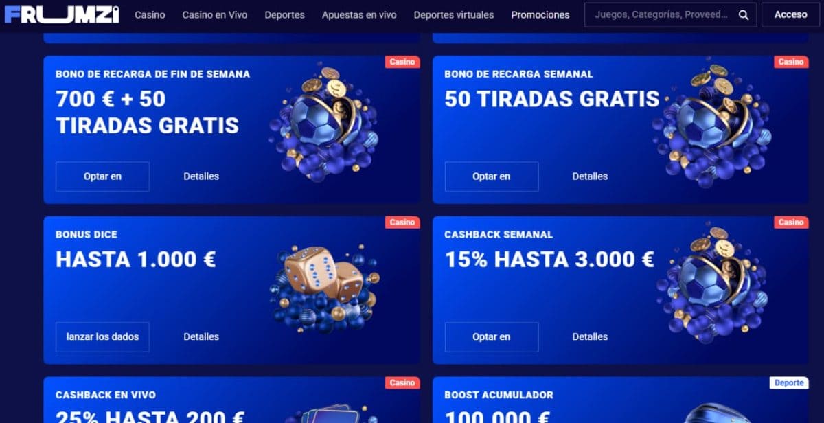 Frumzi promociones: cashback, recargas y Bono Cangrejo image 2